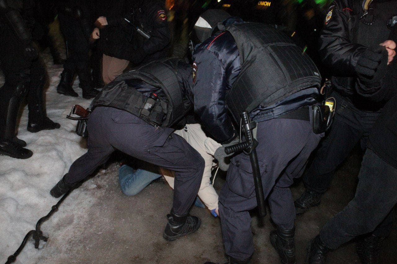 Новости 22 1 24. Задержание протестующих.